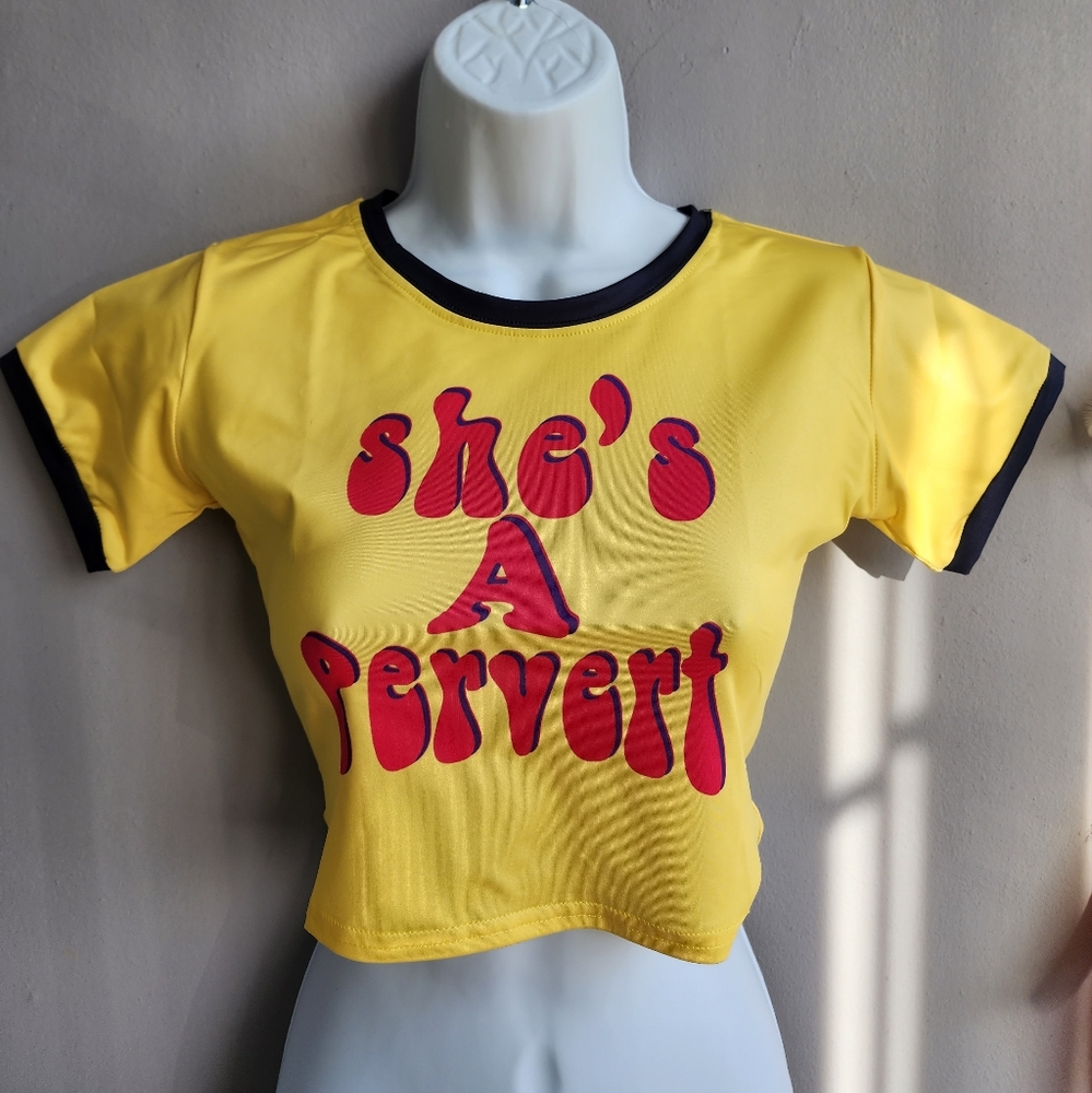 She's A Pervert Crop Top - Picture 2 of 6